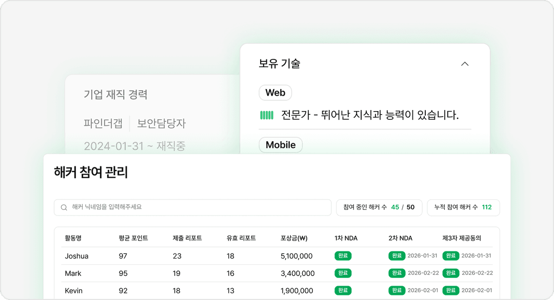 정예 해커 매칭